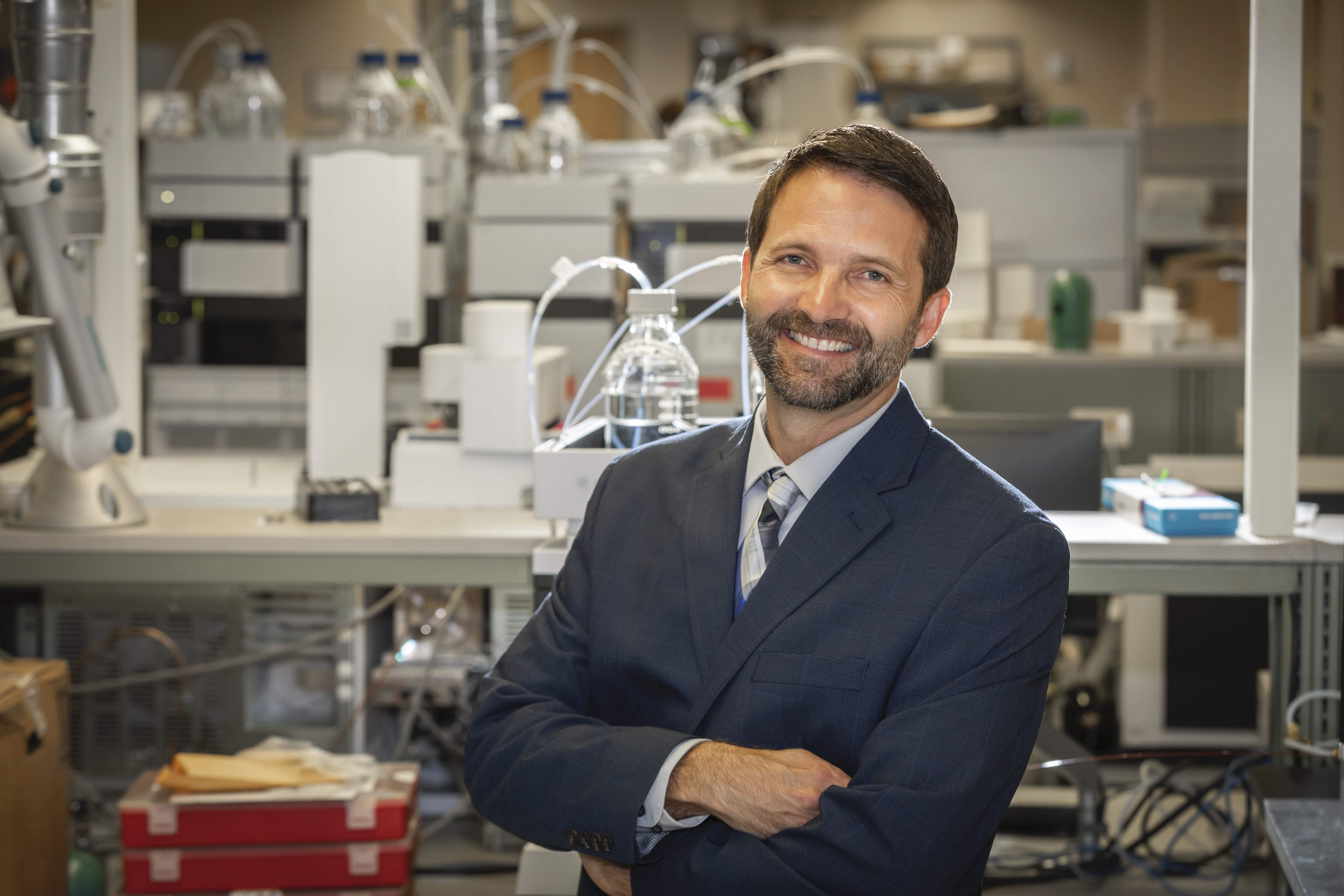 David Graham in a research laboratory
